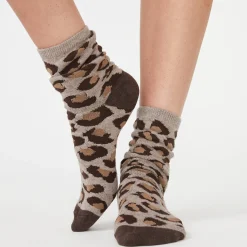MONROW Leopard Calf Socks ICEDCOFFEE Online